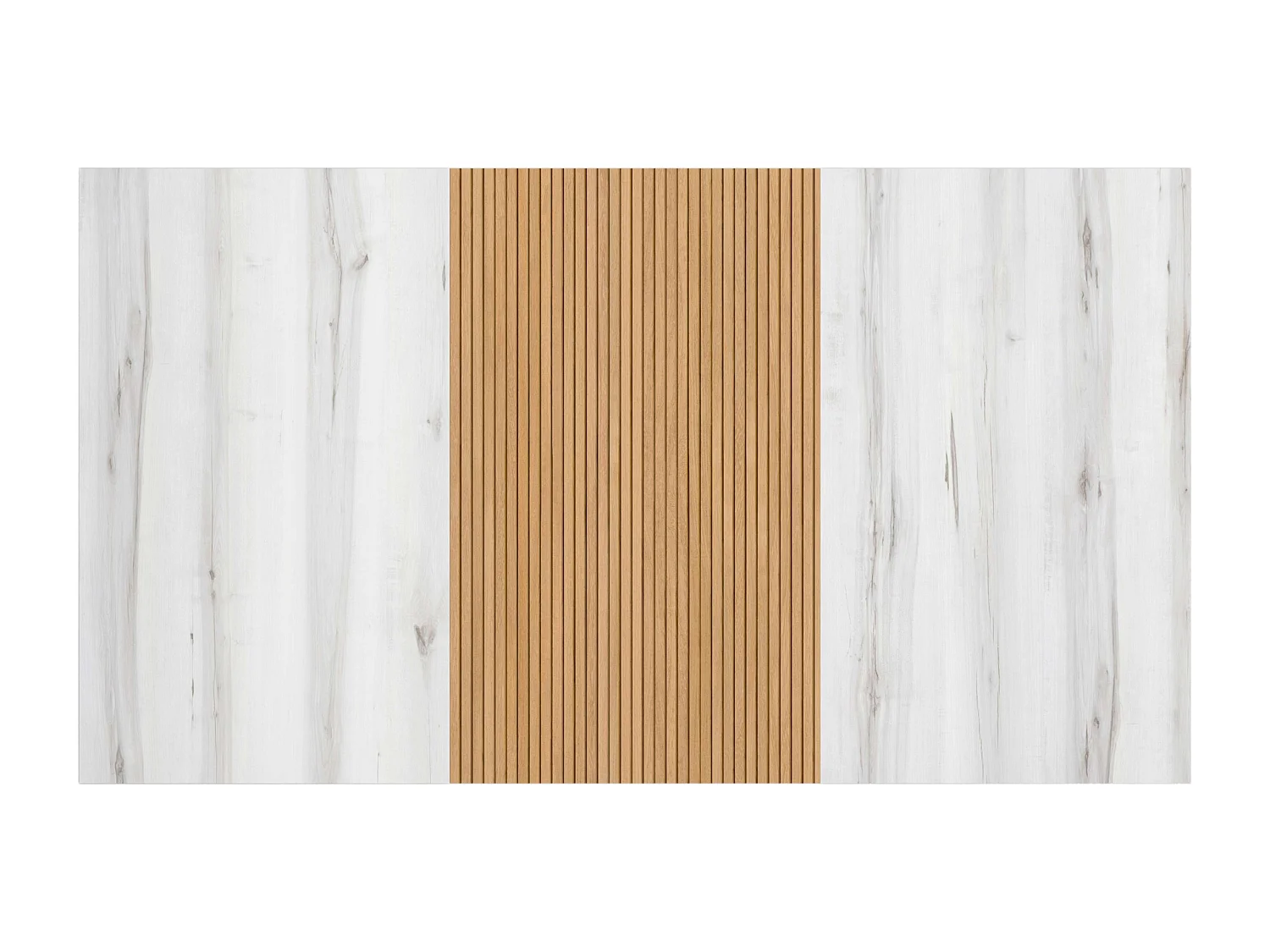 Tête de lit Arles White Albo en chêne rayé 159 cm