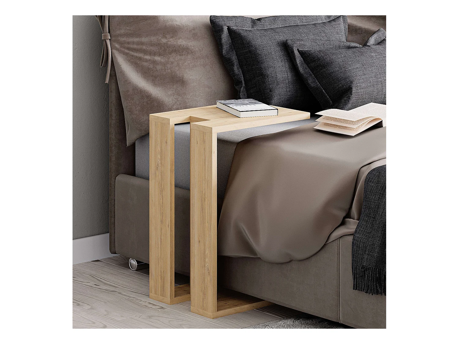 Table d'appoint en chêne Tesauro Safir 30x57x40cm Salle à manger