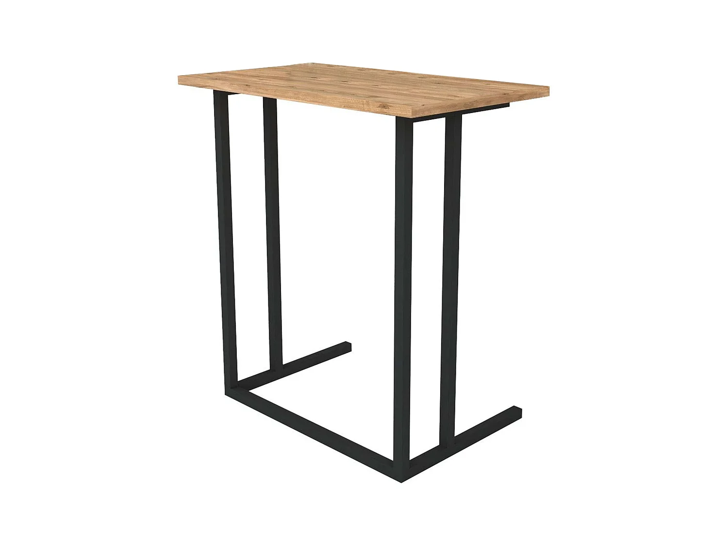 Mesa Auxiliar Salón Negro Roble Safir 60x65x36 cm