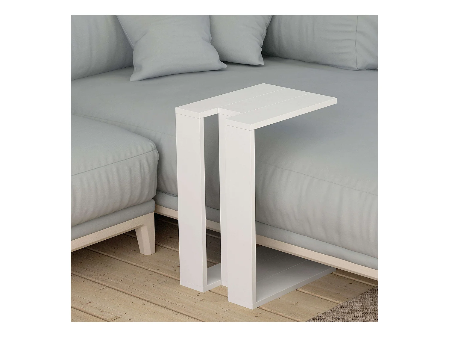 Table d'appoint blanche Tesauro 30 x 57 x 40 cm pour salle à manger