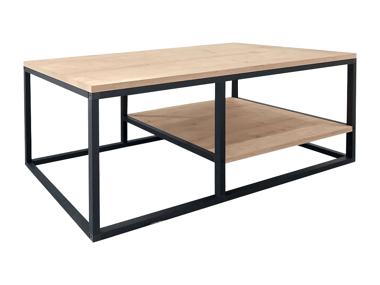 Mesa Centro Salón Rus Base Inferior Negro Roble Safir 105x42x0 cm