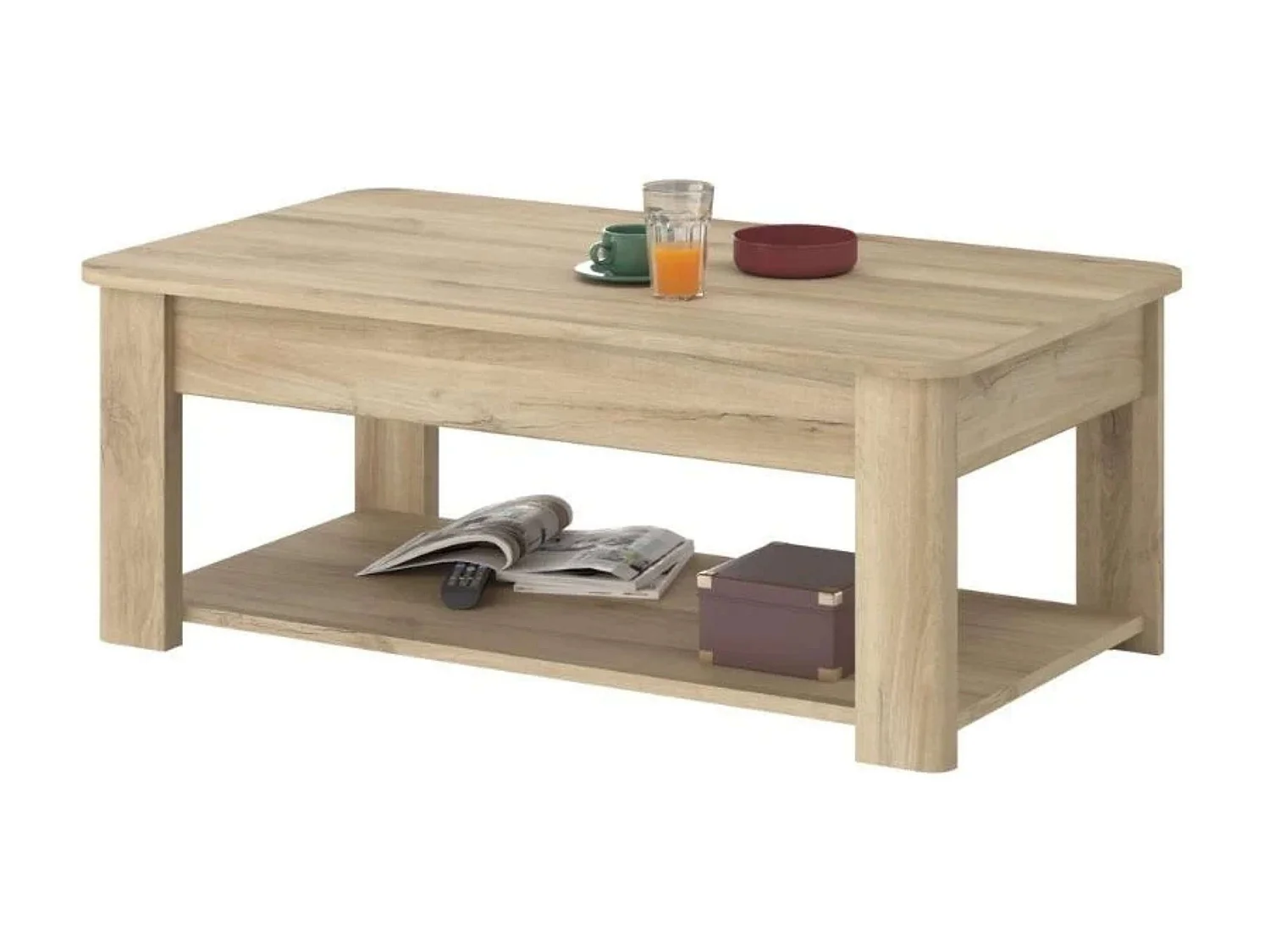 Mesa de centro City fija Roble Kronberg 110x43x63 cm Moderno