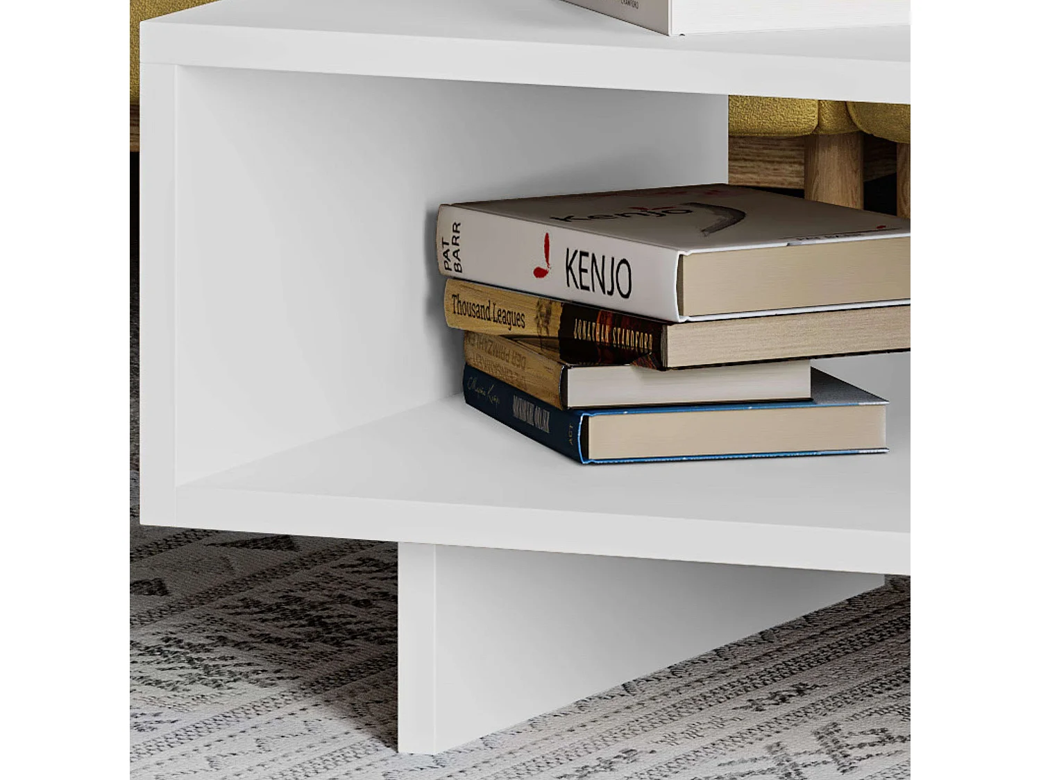 Mesa de Centro Capuchino Blanco 60x32x60cm Comedor