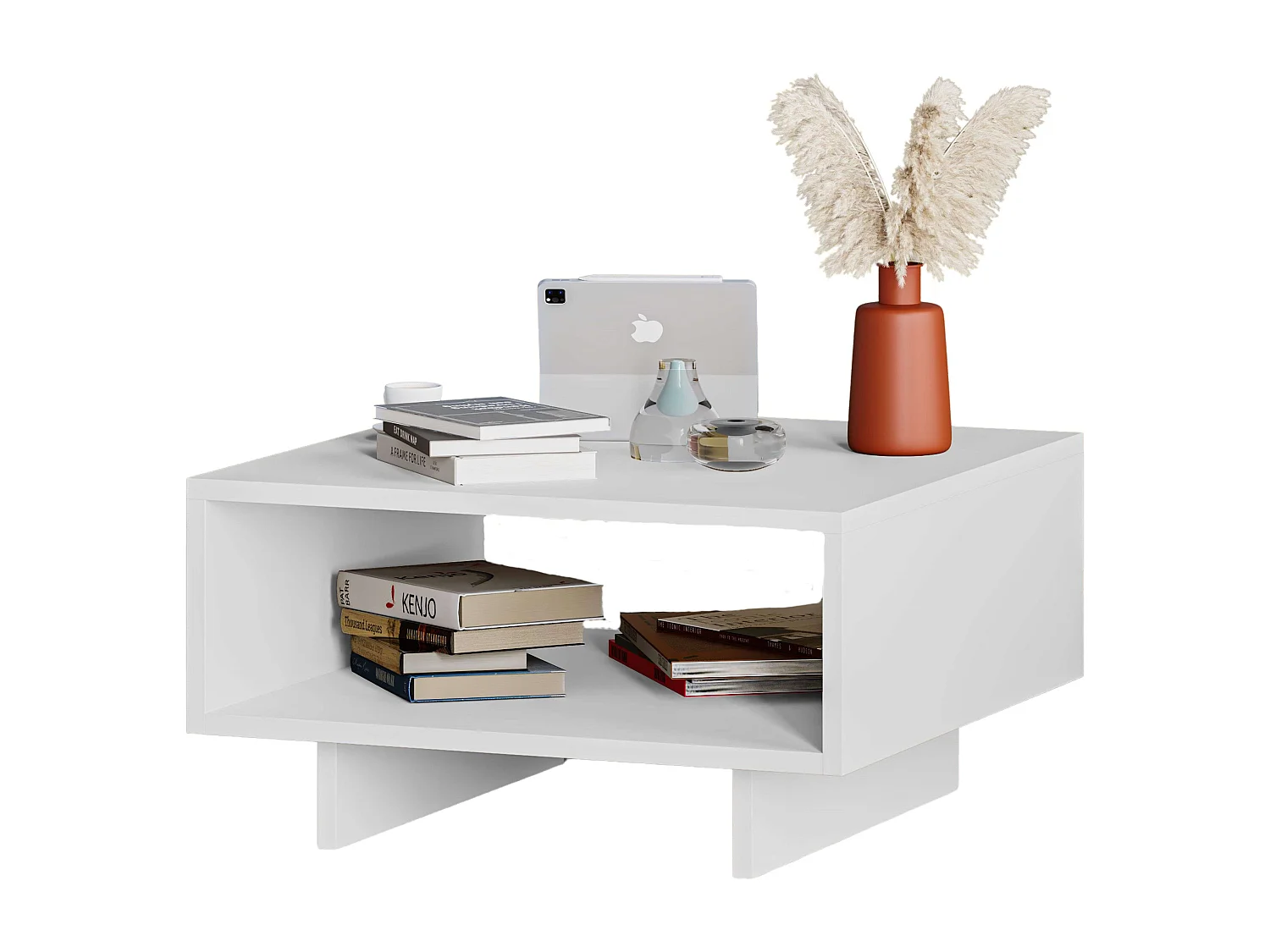 Mesa de Centro Capuchino Blanco 60x32x60cm Comedor