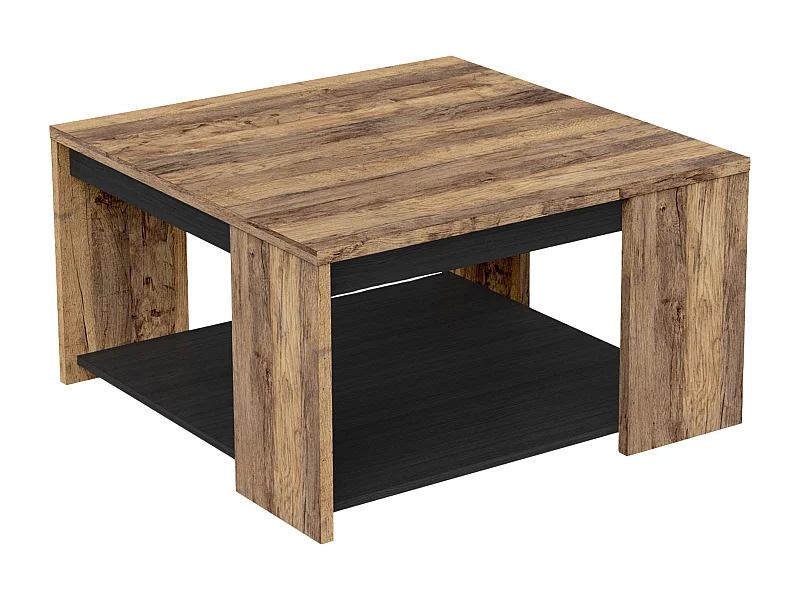 Mesa Centro Mónaco Roble Saloon Negro 42x80 cm