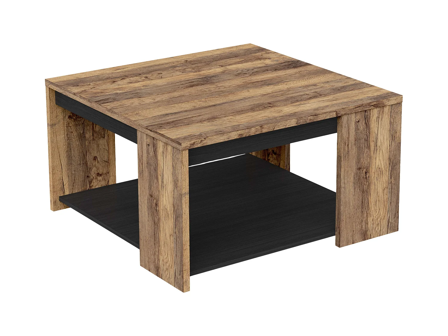 Mesa Centro Mónaco Roble Saloon Negro 42x80 cm