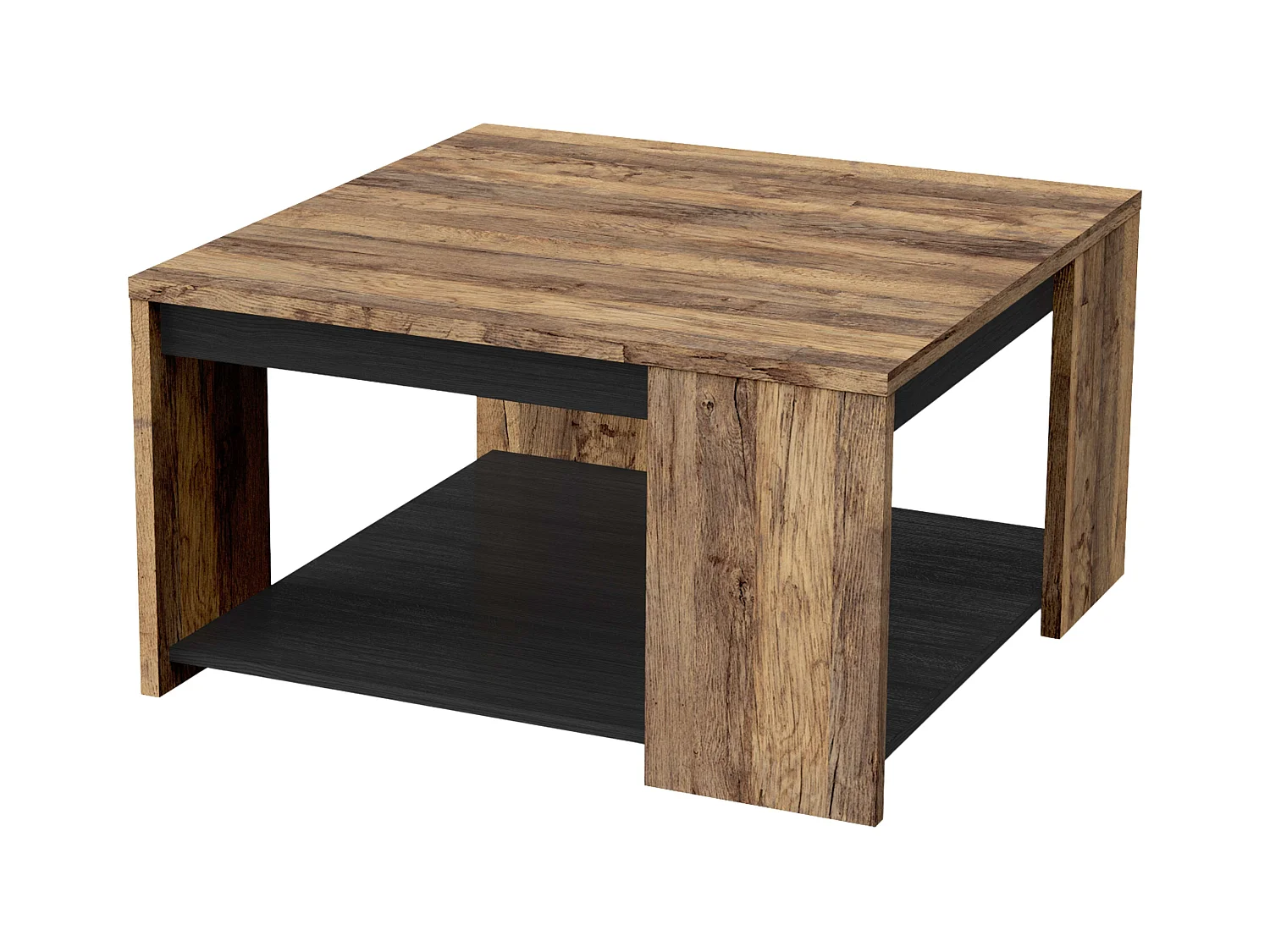 Mesa Centro Mónaco Roble Saloon Negro 42x80 cm