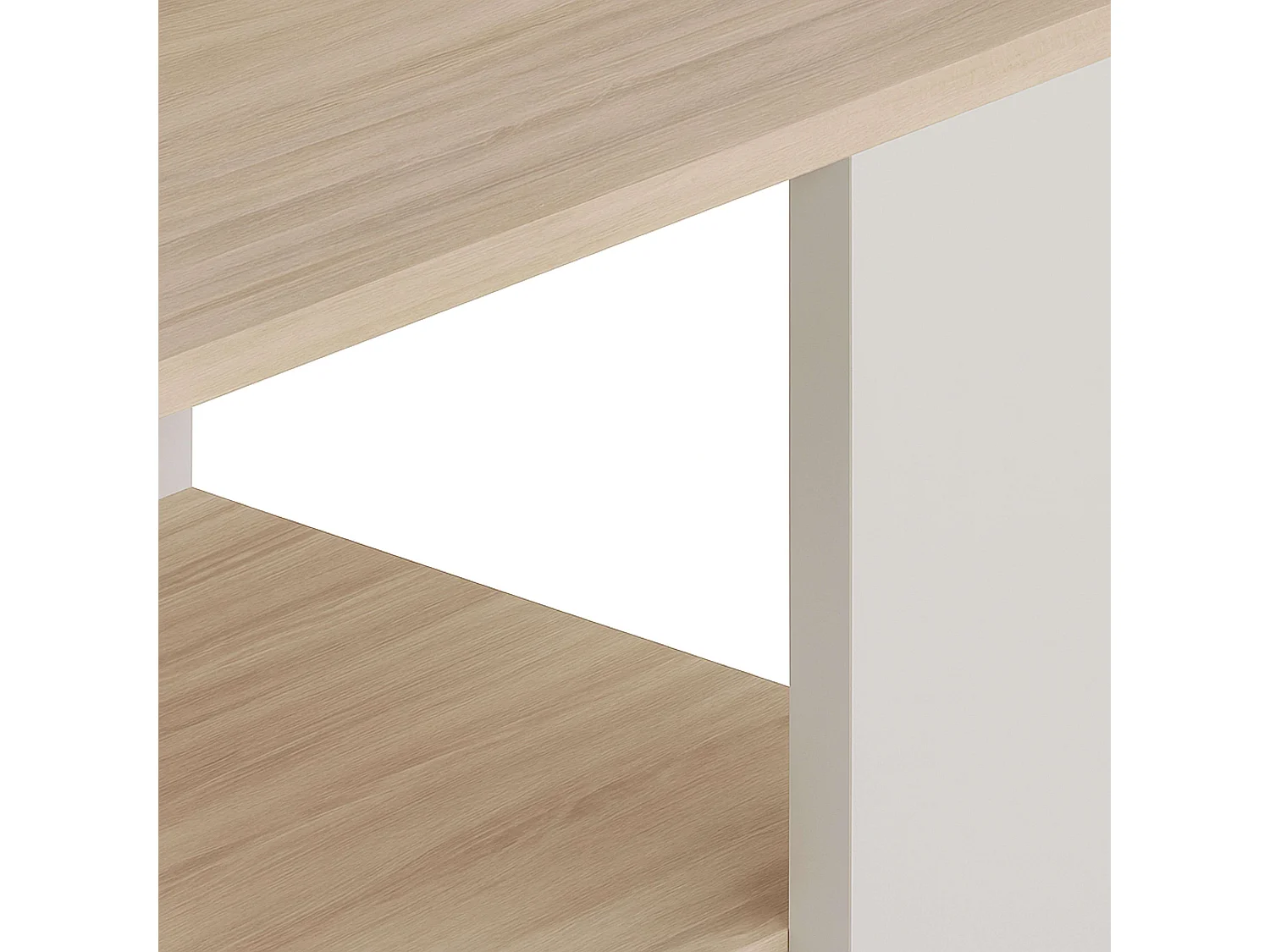 Mesa centro Mira salón roble cambrian/blanco 90x50x46 cm
