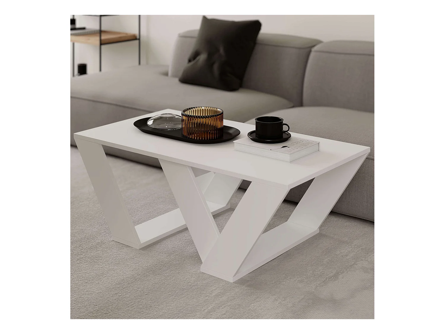 Mesa Centro Trivial Blanco 110x40x60cm Comedor