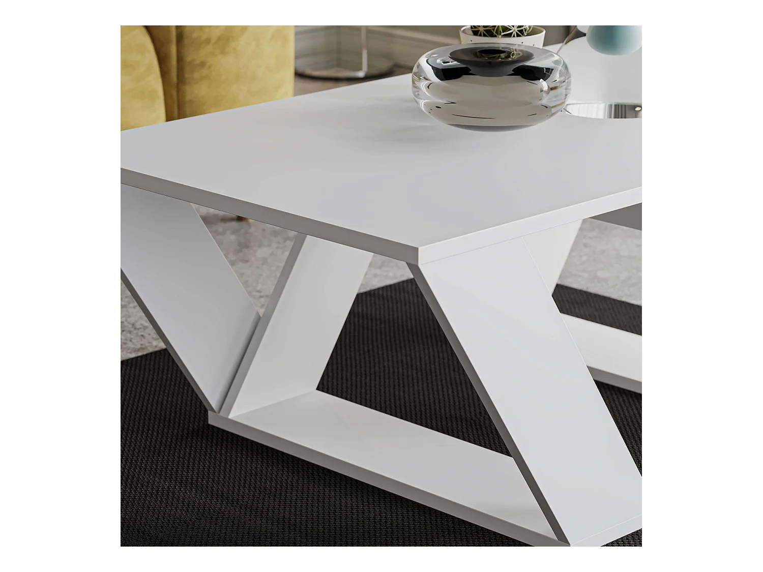 Mesa Centro Trivial Blanco 110x40x60cm Comedor