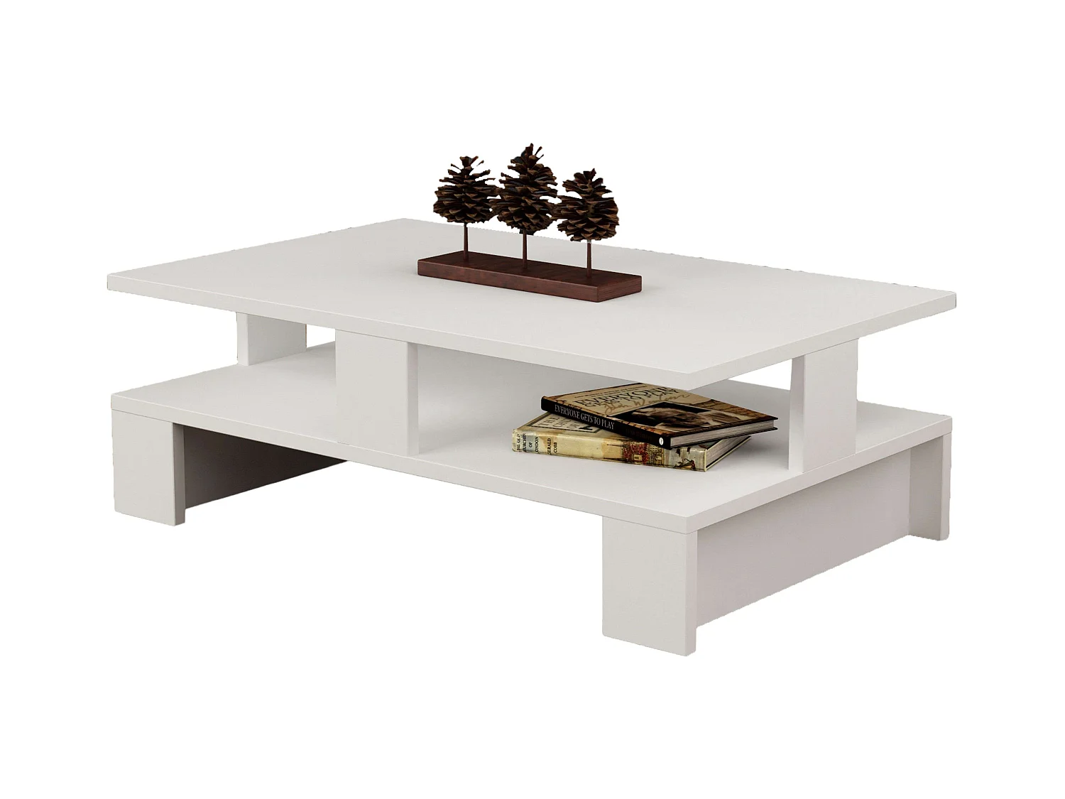 Mesa Centro Palace Blanco 80x28x50cm Comedor Moderno
