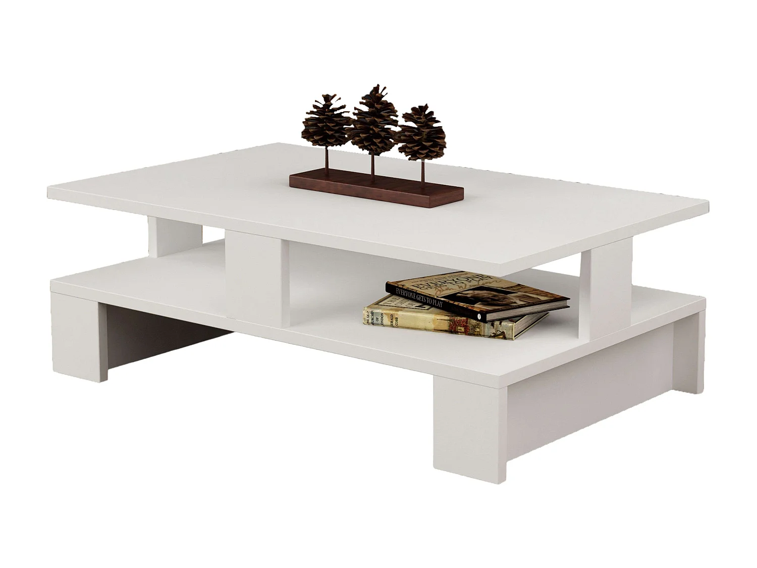 Mesa Centro Palace Blanco 80x28x50cm Comedor Moderno