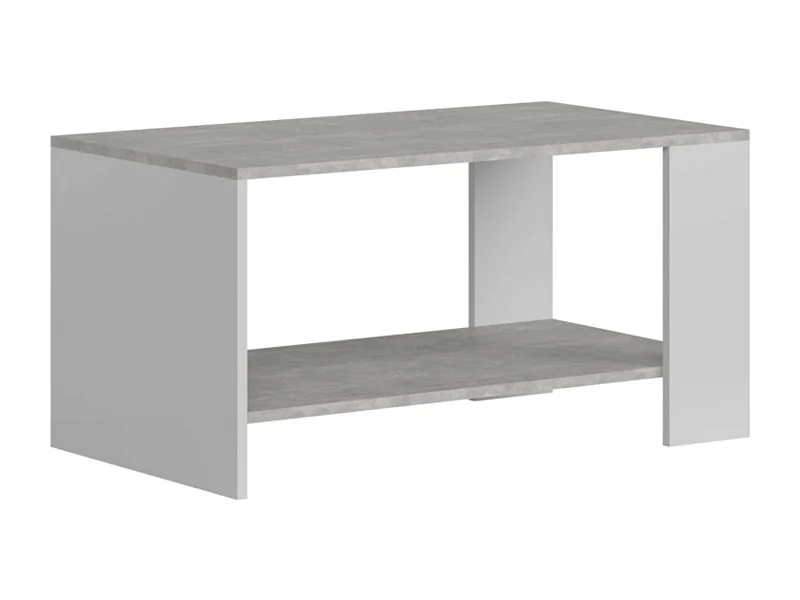 Mesa centro Mira para salón color cemento blanco melamina 90x50x46 cm