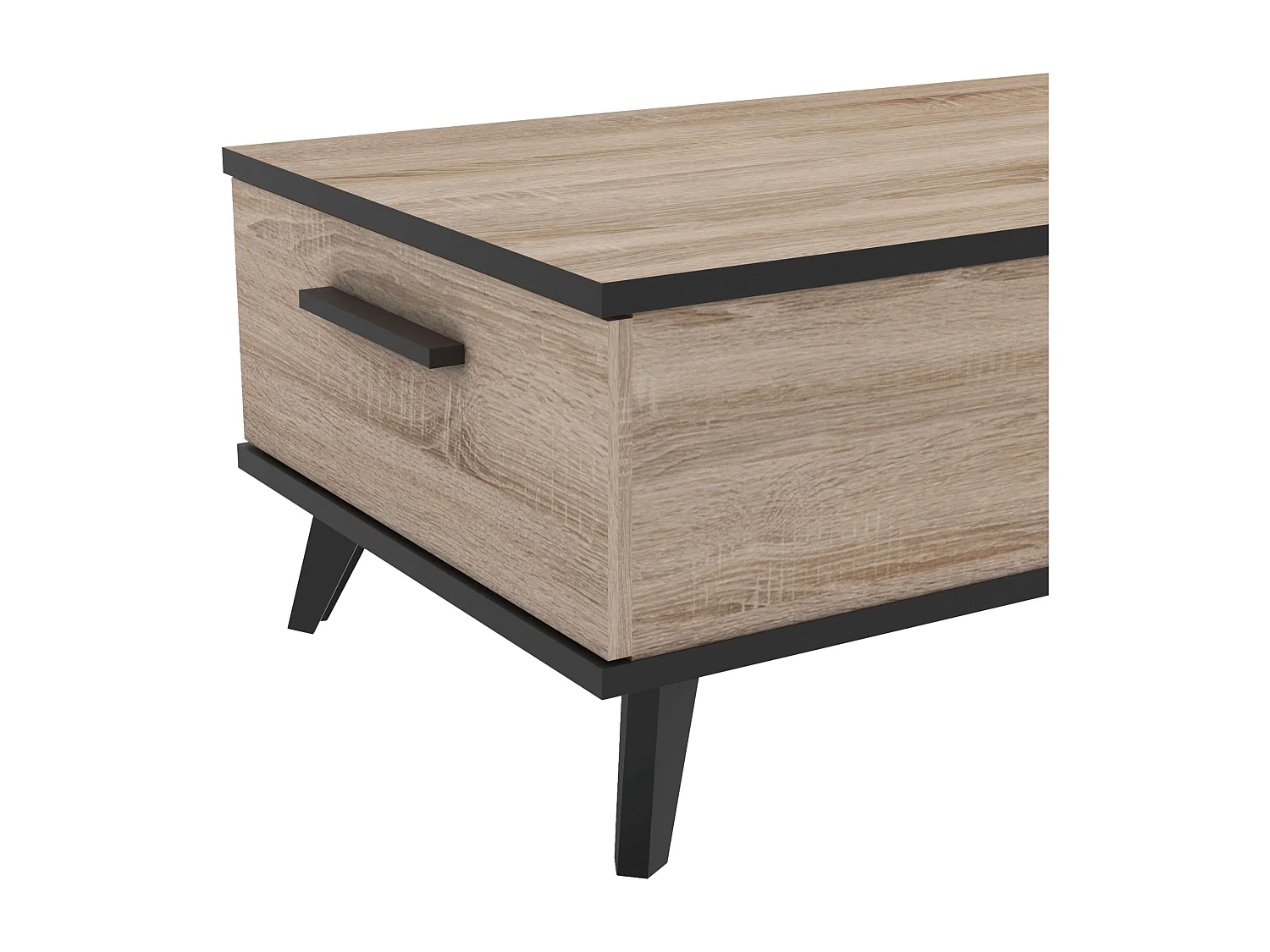 Mesa de Centro Wayne Living Room Carvalho/Preto 107x35x50 cm