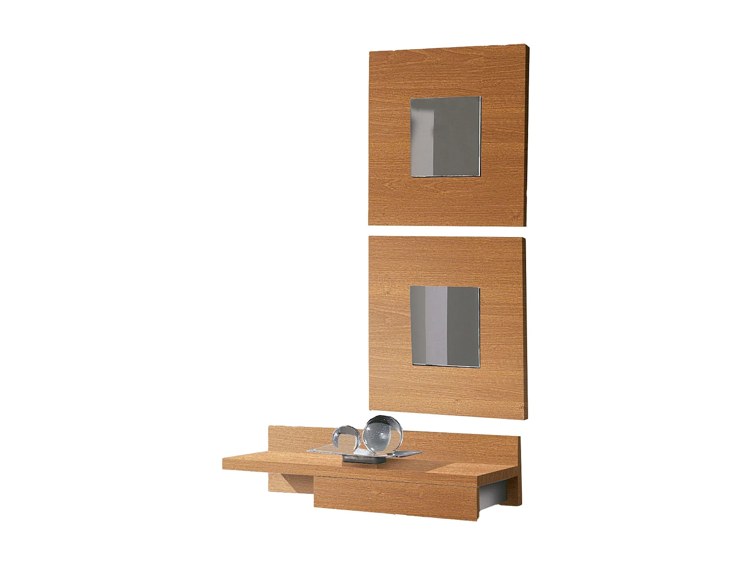 Mueble Entradilla Cajún Recibidor con Almacenaje Color Cerezo 70 cm