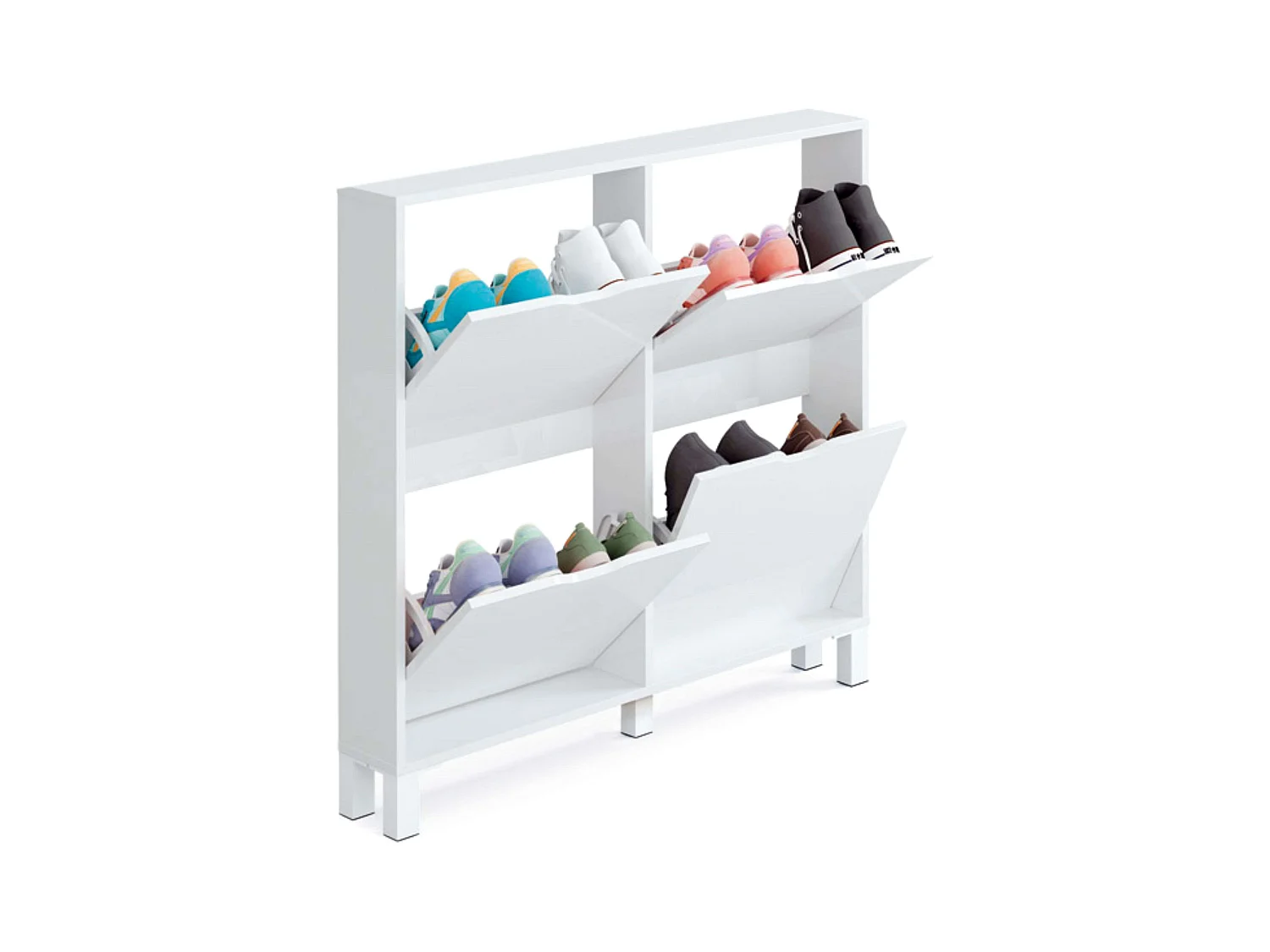 Zapatero Recibidor Mary con Espejo Susp. 97 cm