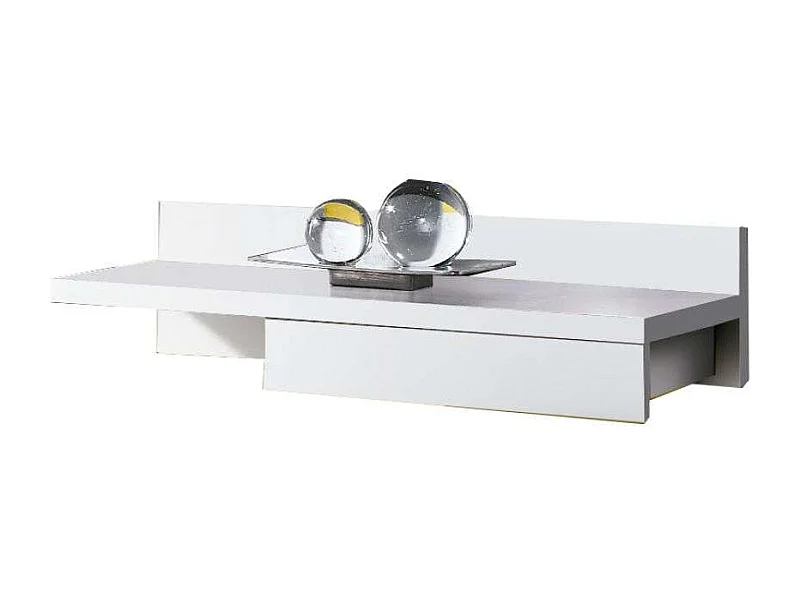 Meuble d'entrée cajun suspendu blanc 70 x 20 x 28 cm