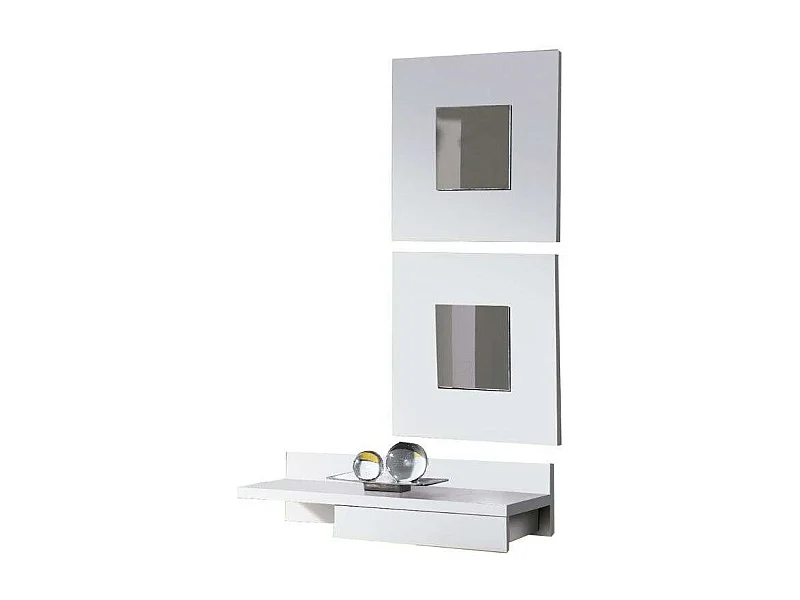 Mueble Entrada Cajún 2 Espejos Blanco 70cm