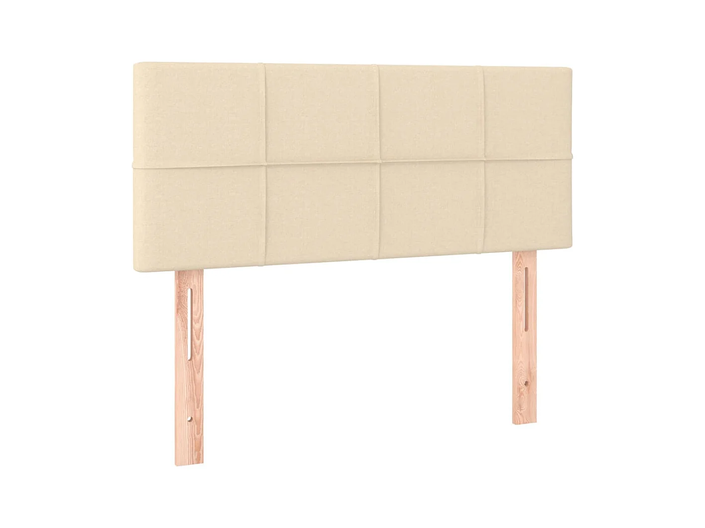Lit simple-Lit adulte-Sommier à lattes de lit avec matelas Crème 100x200 cm Tissu