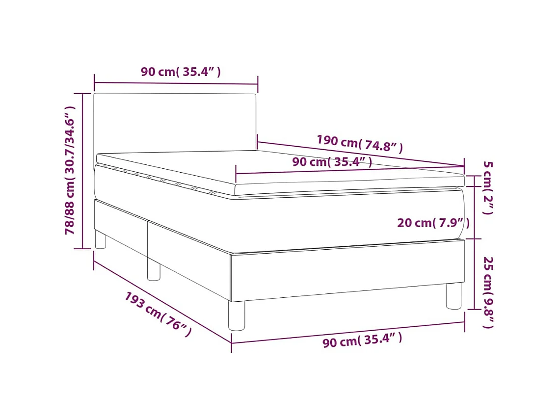 Lit adulte-Lit simple-Sommier à lattes de lit et matelas Gris clair 90x190 cm Tissu