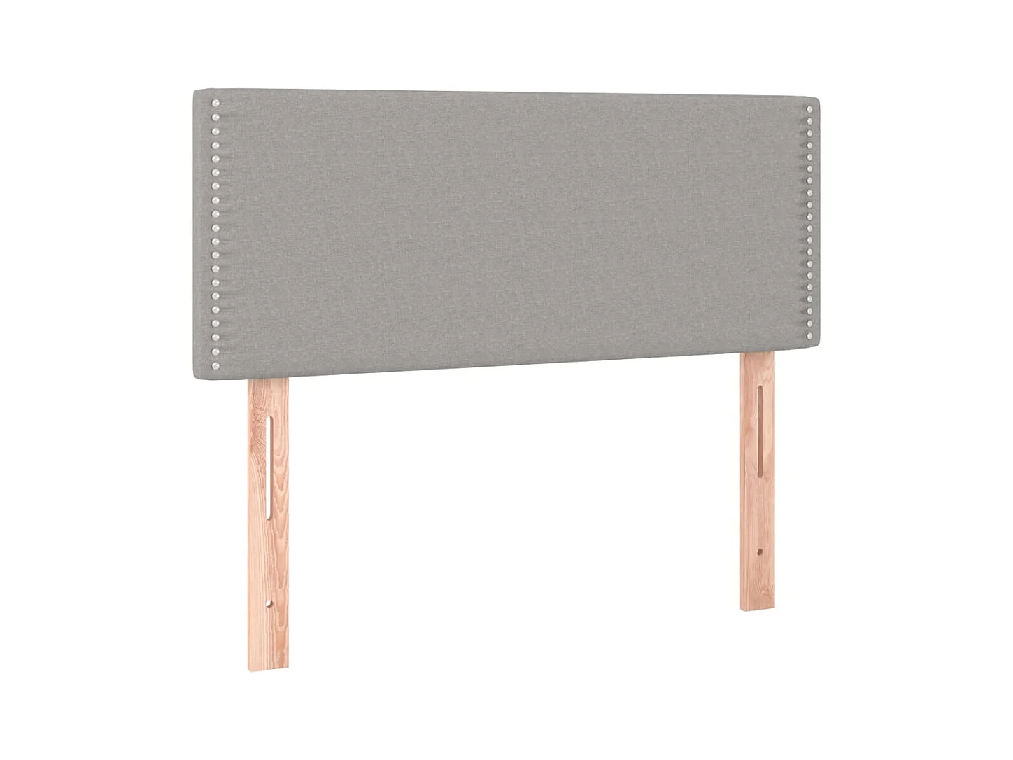 Lit adulte-Lit simple-Sommier à lattes de lit et matelas Gris clair 90x190 cm Tissu