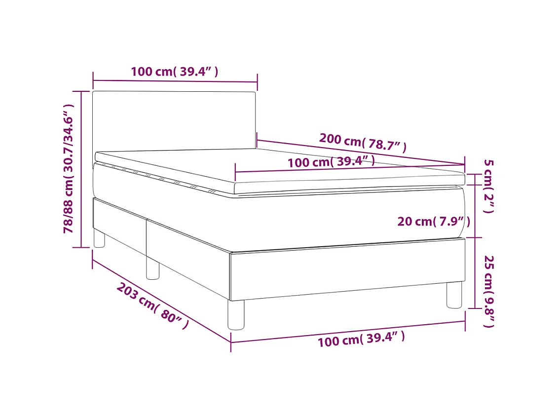 Lit simple-Lit adulte-Sommier à lattes de lit avec matelas Noir 100x200 cm Tissu