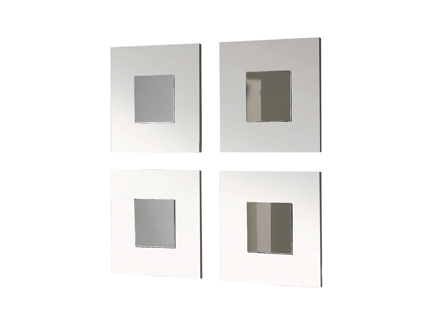 Mueble Recibidor Lupe Almacenaje Cajón y Espejos Blanco 101 cm