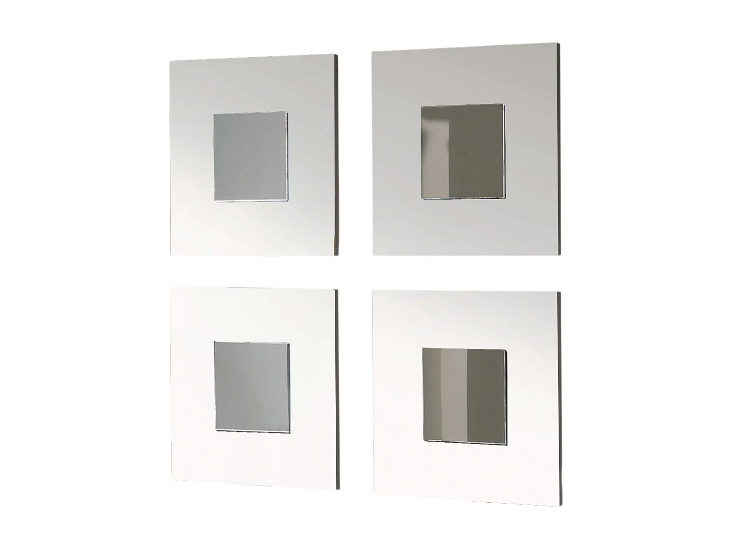 Mueble Recibidor Lupe Almacenaje Cajón y Espejos Blanco 101 cm