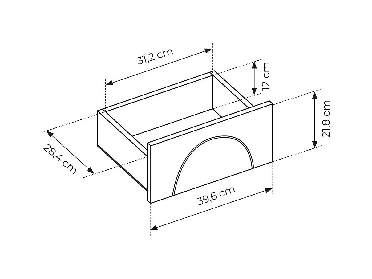 Säng 160 x 200 cm - Med sängbord och LED-belysning - Färg: Beige och Naturlig + Ribbotten- DARTAGNO