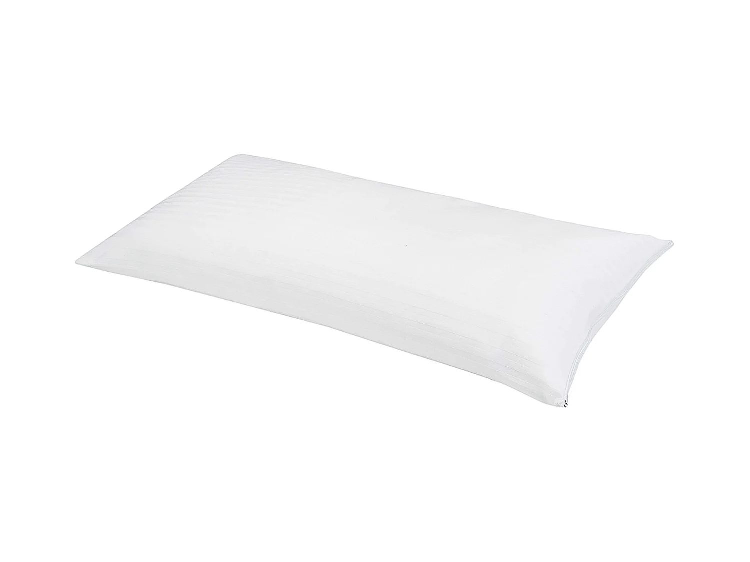 Funda almohada algodón antiencogimiento blanco 70x40 cm cremallera lateral