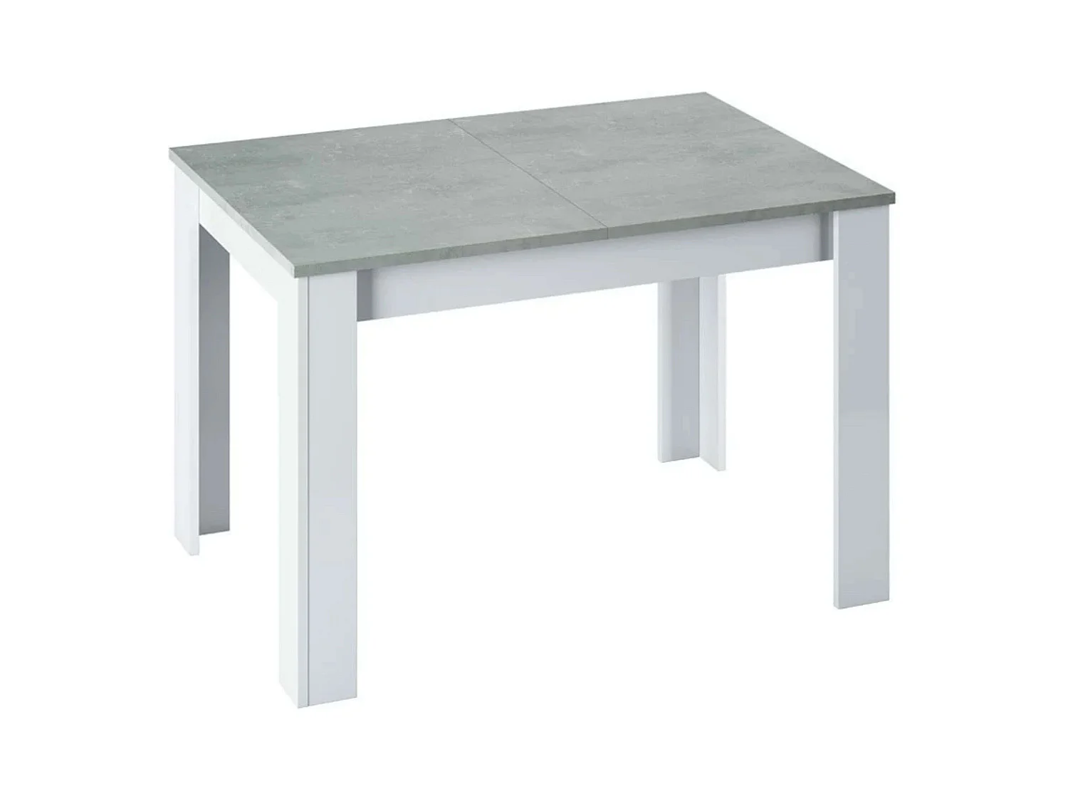 Pack Muebles Comedor Cemento y Blanco (Mesa Centro + Aparador + Comedor)