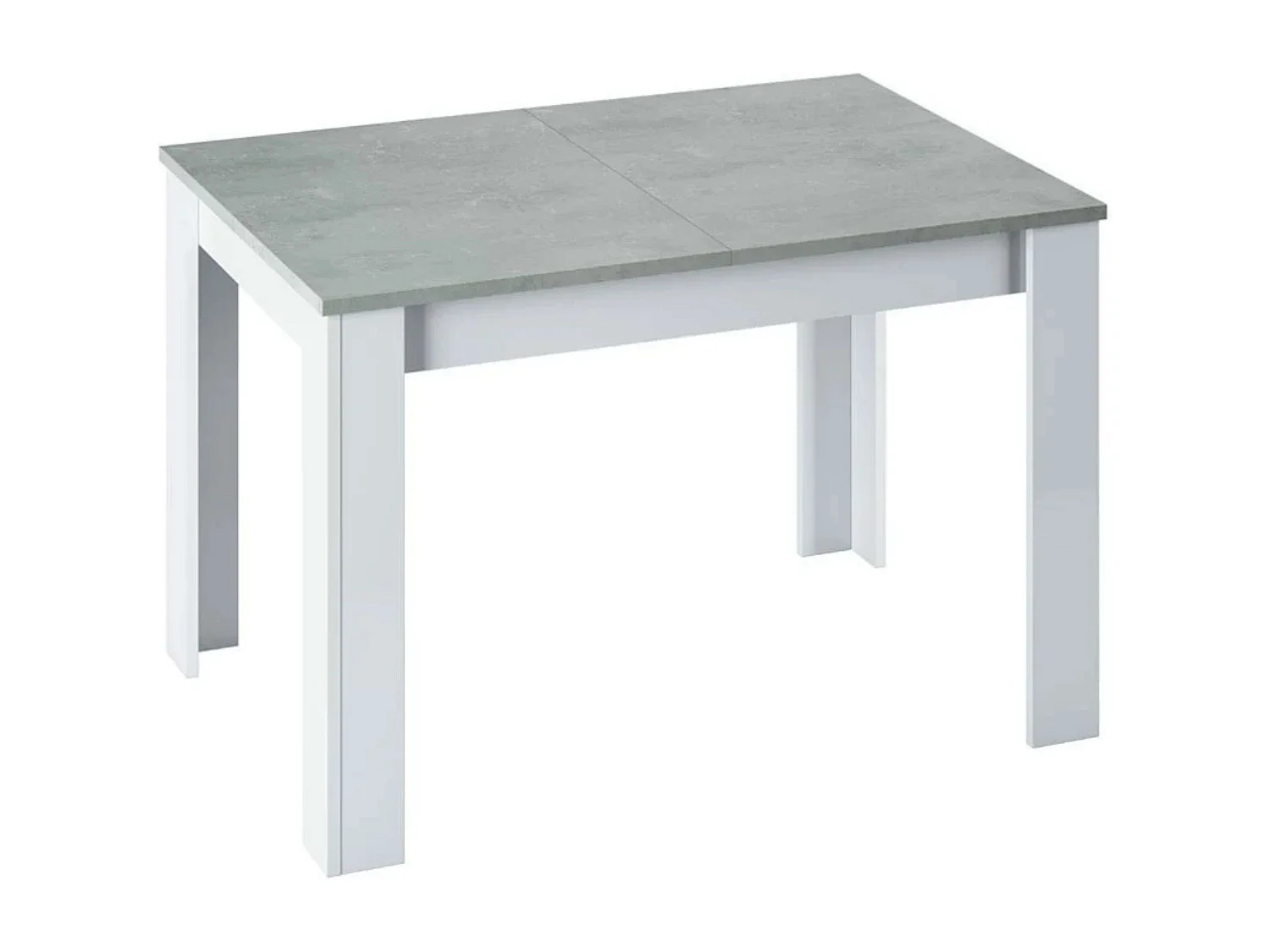 Pack Muebles Comedor Cemento y Blanco (Mesa Centro + Aparador + Comedor)