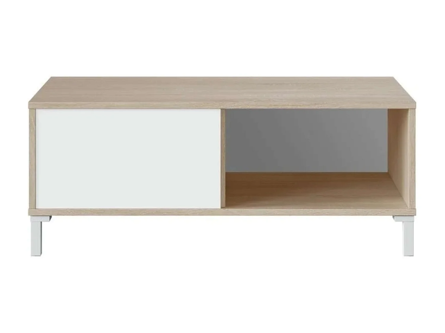 Pack salón Brooklyn roble canadian-blanco artik Estilo nórdico