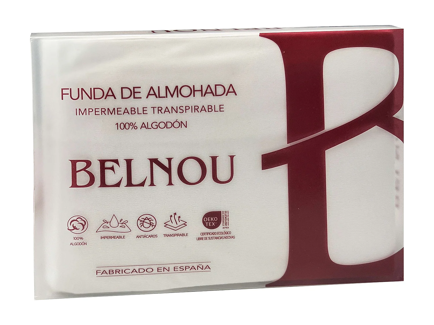 Funda Almohada Infantil Juvenil Transpirable Impermeable Algodón (75 cm)