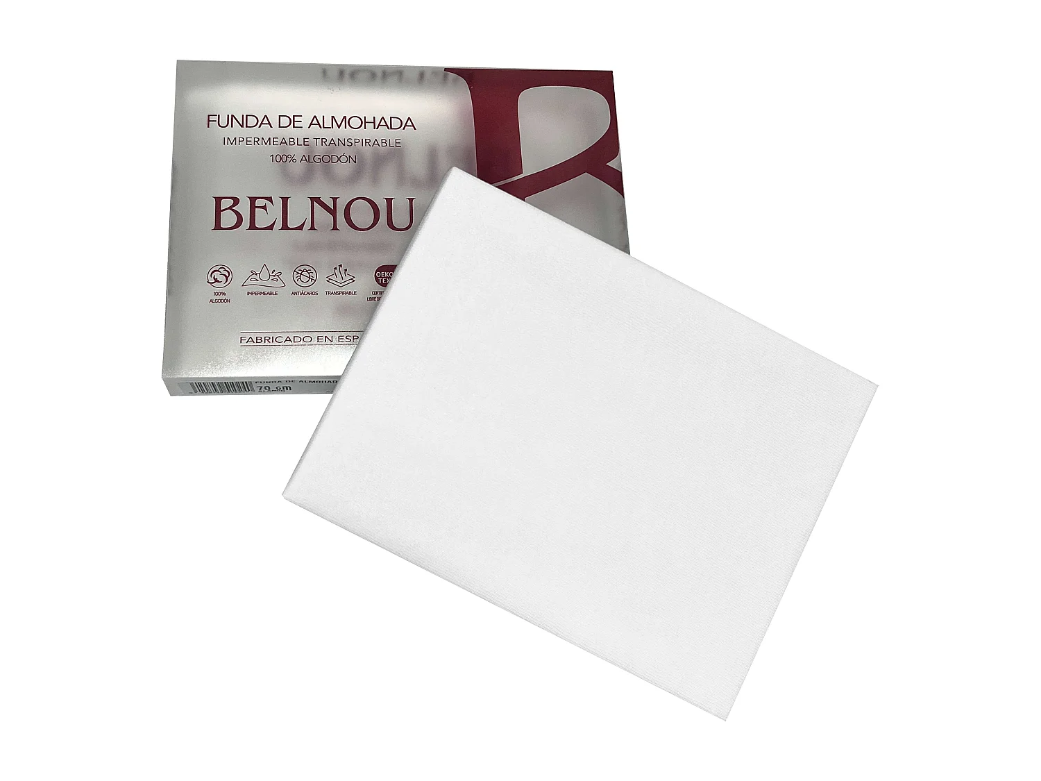 Funda Almohada Infantil Juvenil Transpirable Impermeable Algodón (75 cm)