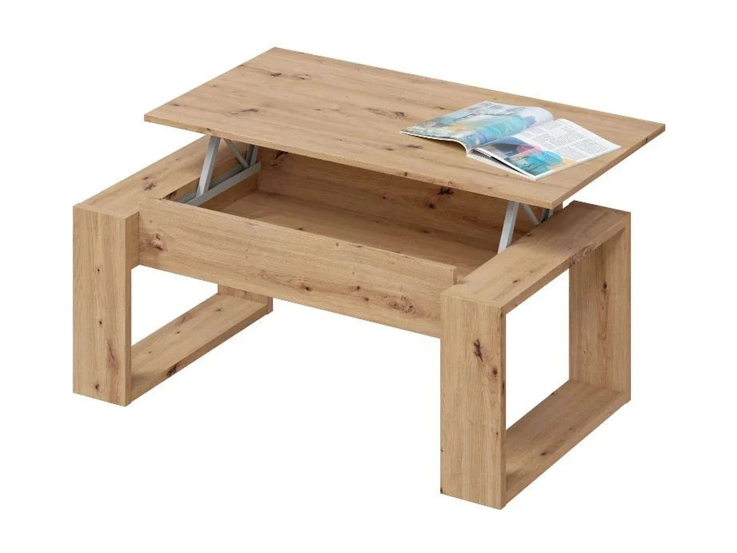 Pack muebles salón estilo moderno Roble nodi Blanco artik