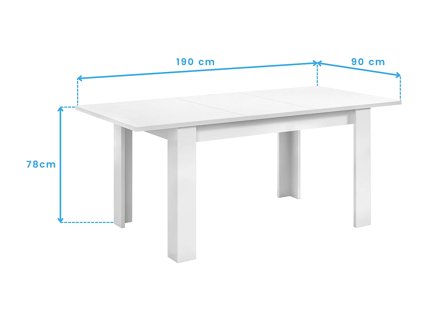 Pack Muebles Salón Belus Blanco: Modular + Mesas Centro y Comedor