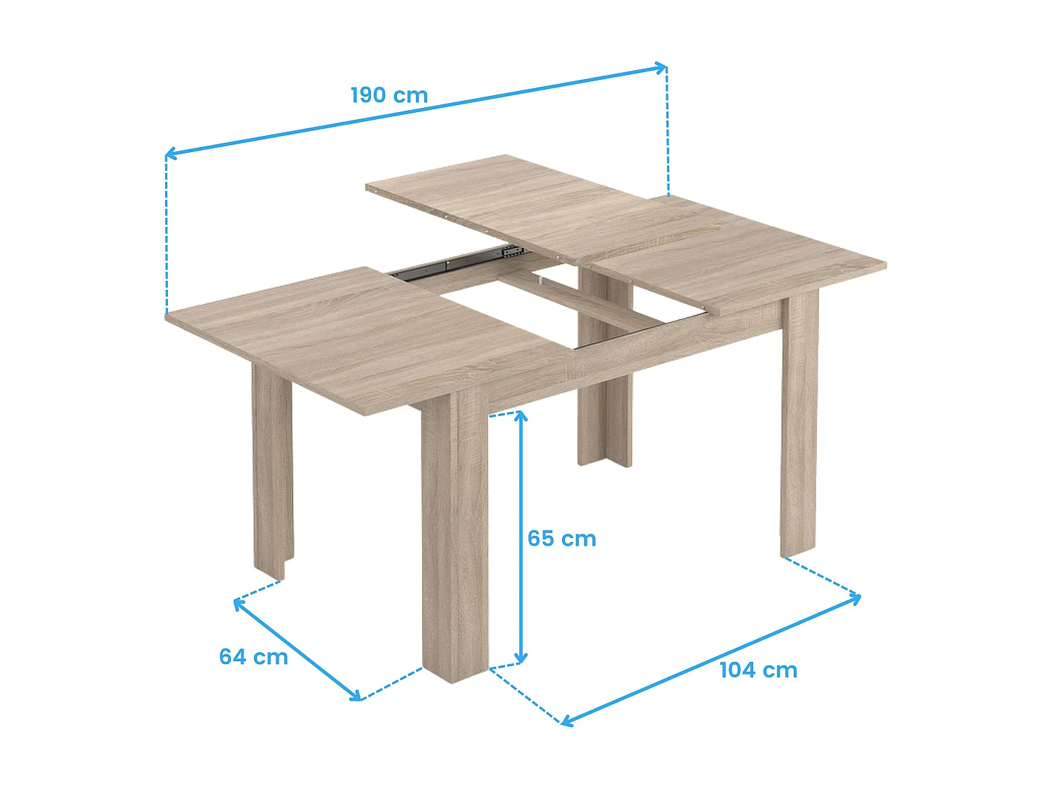 Pack Muebles Salón: Mueble, Mesa Centro Elevable y Comedor Extensible