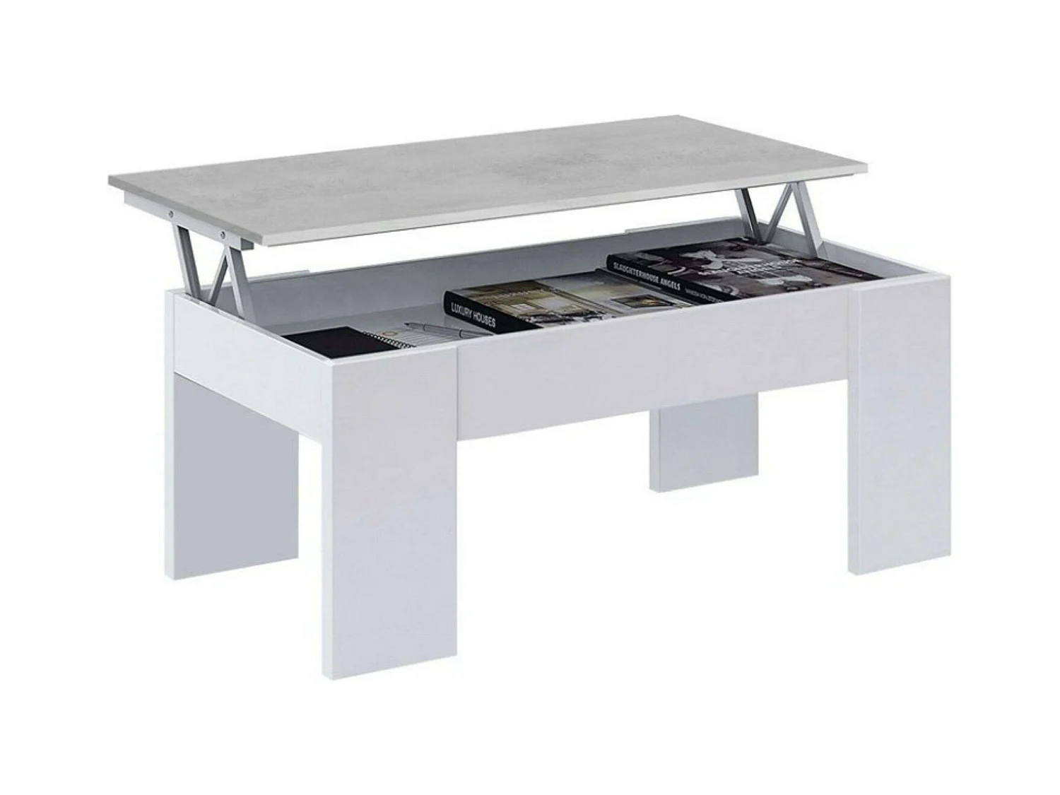 Pack Muebles Salón Comedor: Módulo TV, Mesas Centro y Comedor Blanco