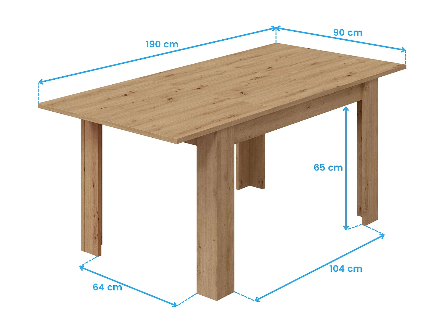 Pack Muebles Salón Moderno Roble Nodi y Blanco Artik Completo