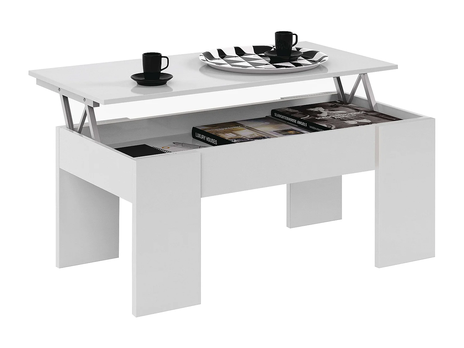 Pack Muebles Salón Moderno Ethna Blanco Mate y Natur