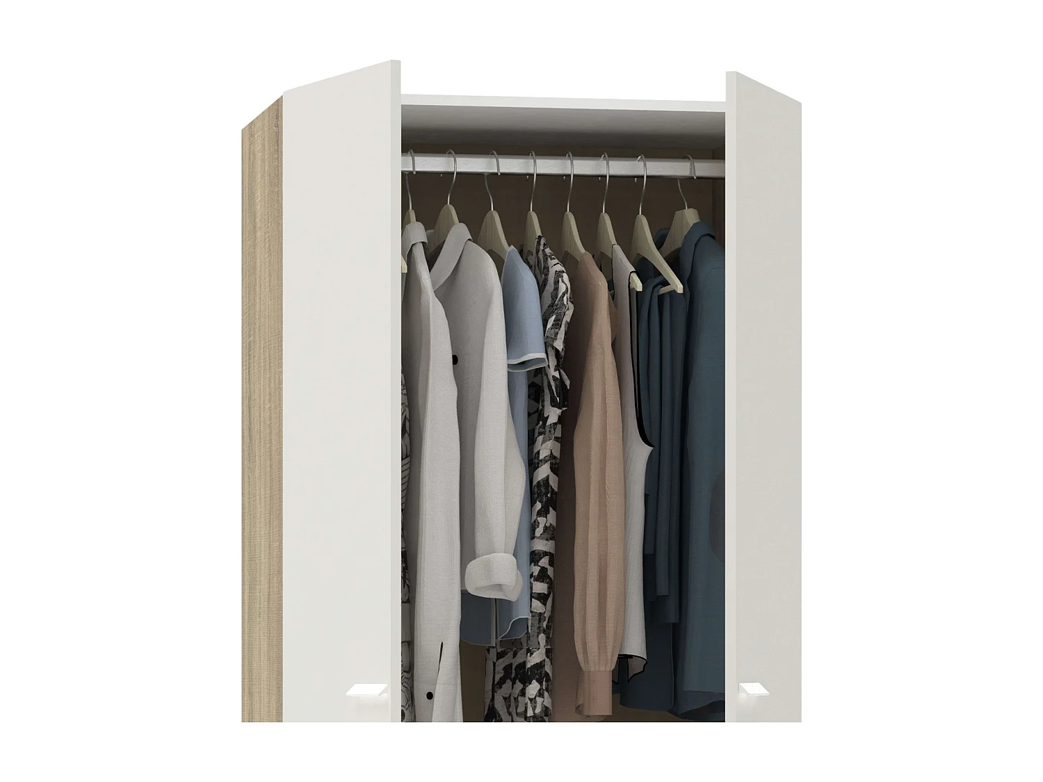 Armario 2 Puertas Abatibles Tibet Roble Cambrian/Blanco Mate 79x180 cm