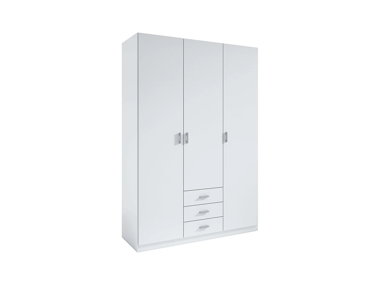 Miroytengo Armario Roma 3 Puertas 3 Cajones Blanco 216x149x53 cm