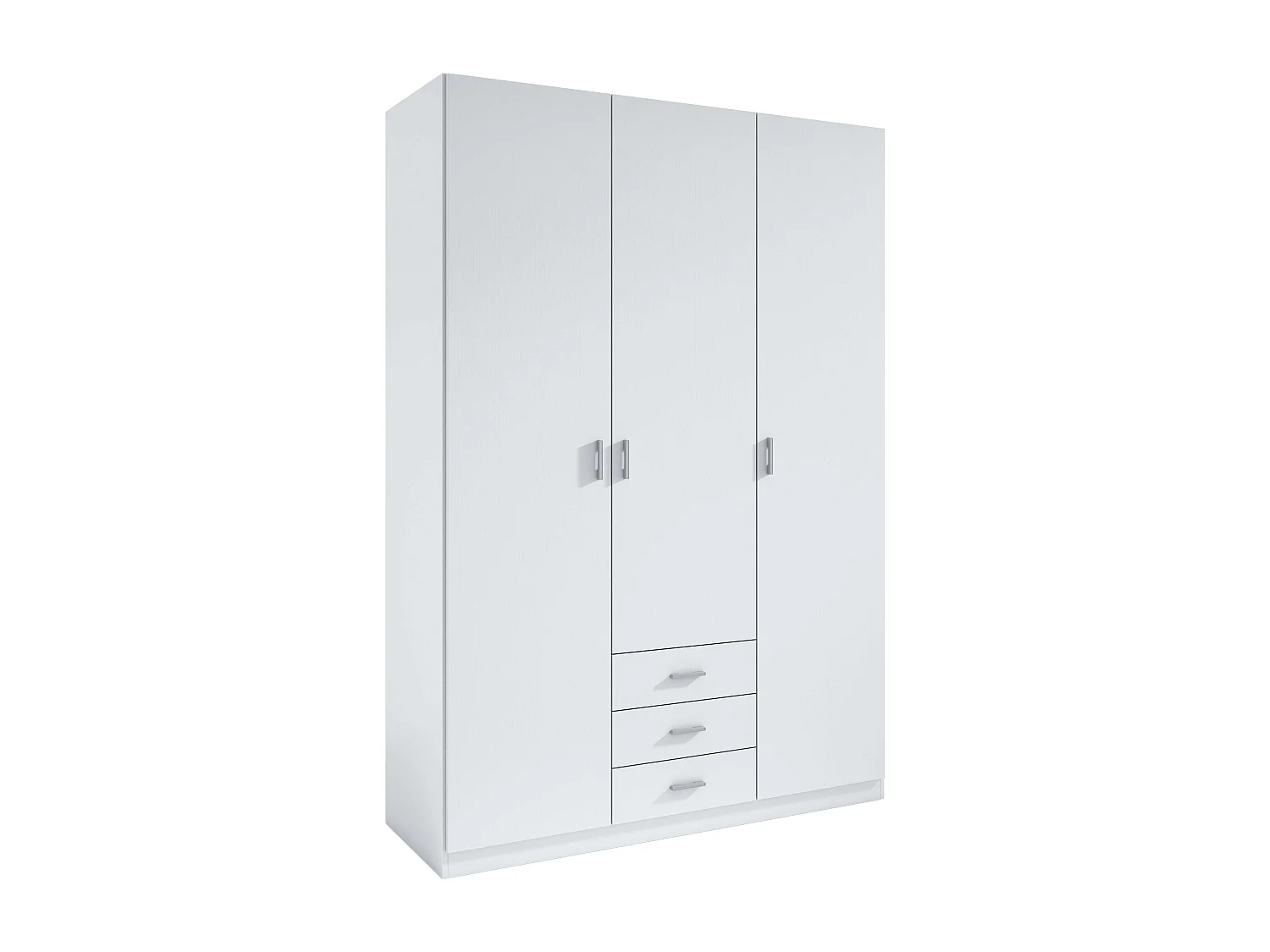 Miroytengo Armario Roma 3 Puertas 3 Cajones Blanco 216x149x53 cm