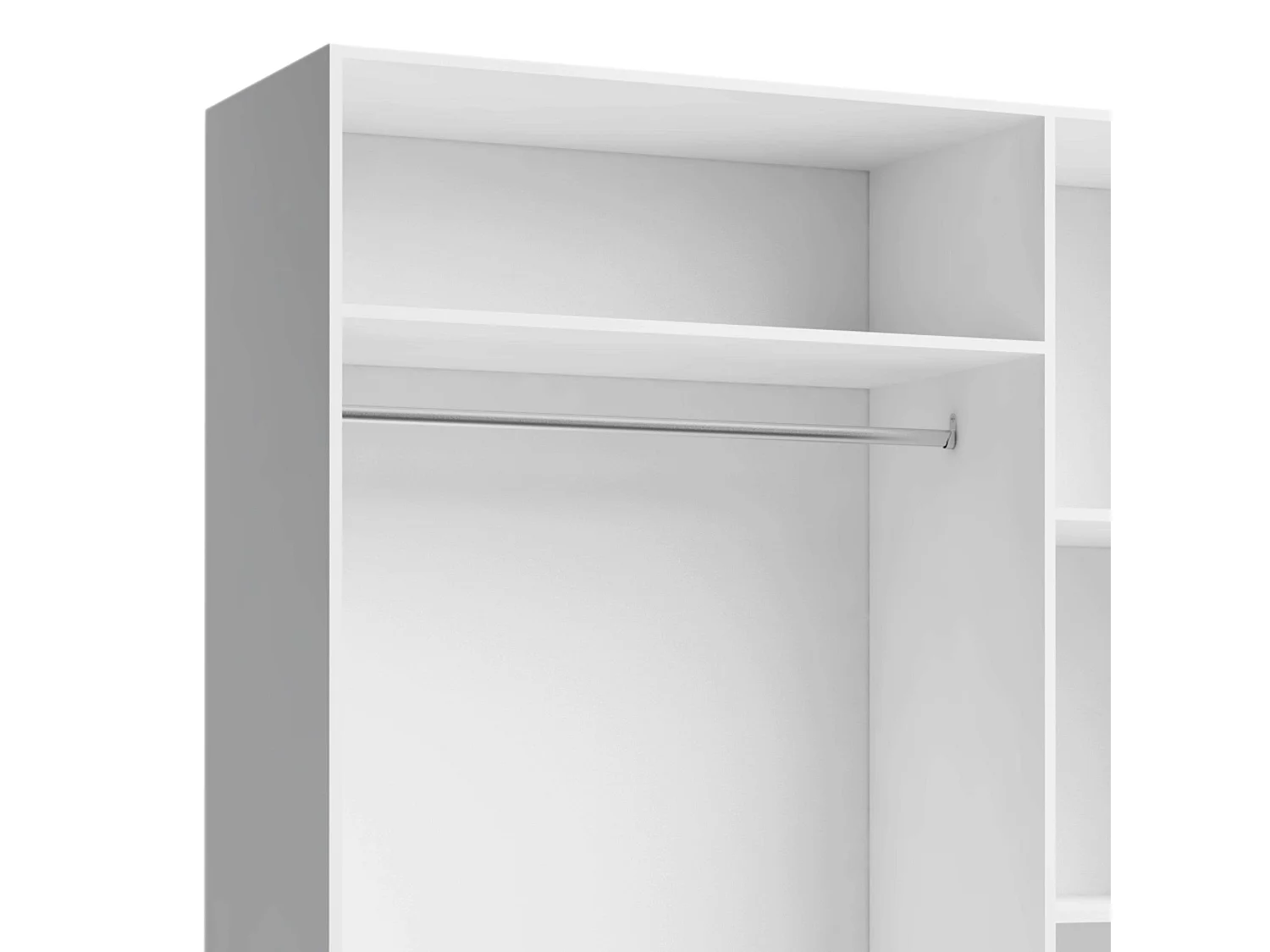 Miroytengo Armario Roma 3 Puertas 3 Cajones Blanco 216x149x53 cm