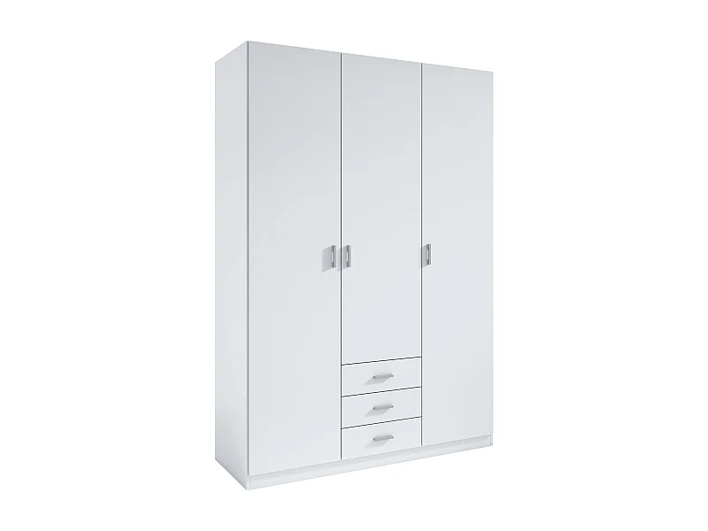 Miroytengo Armario Roma 3 Puertas 3 Cajones Blanco 216x149x53 cm