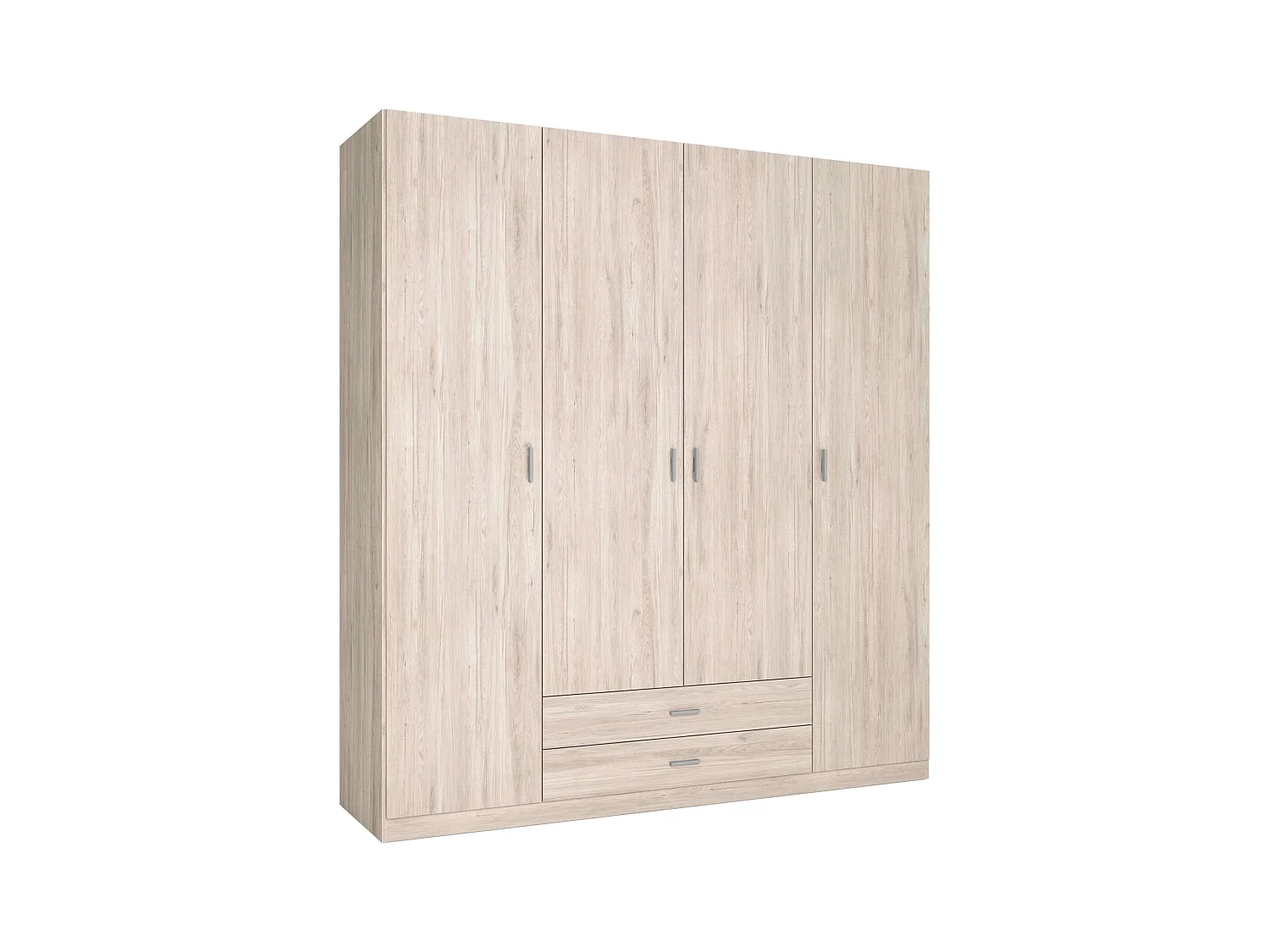 Armario Roma 4 puertas 2 cajones dorm. hab. color sahara 200x215 cm