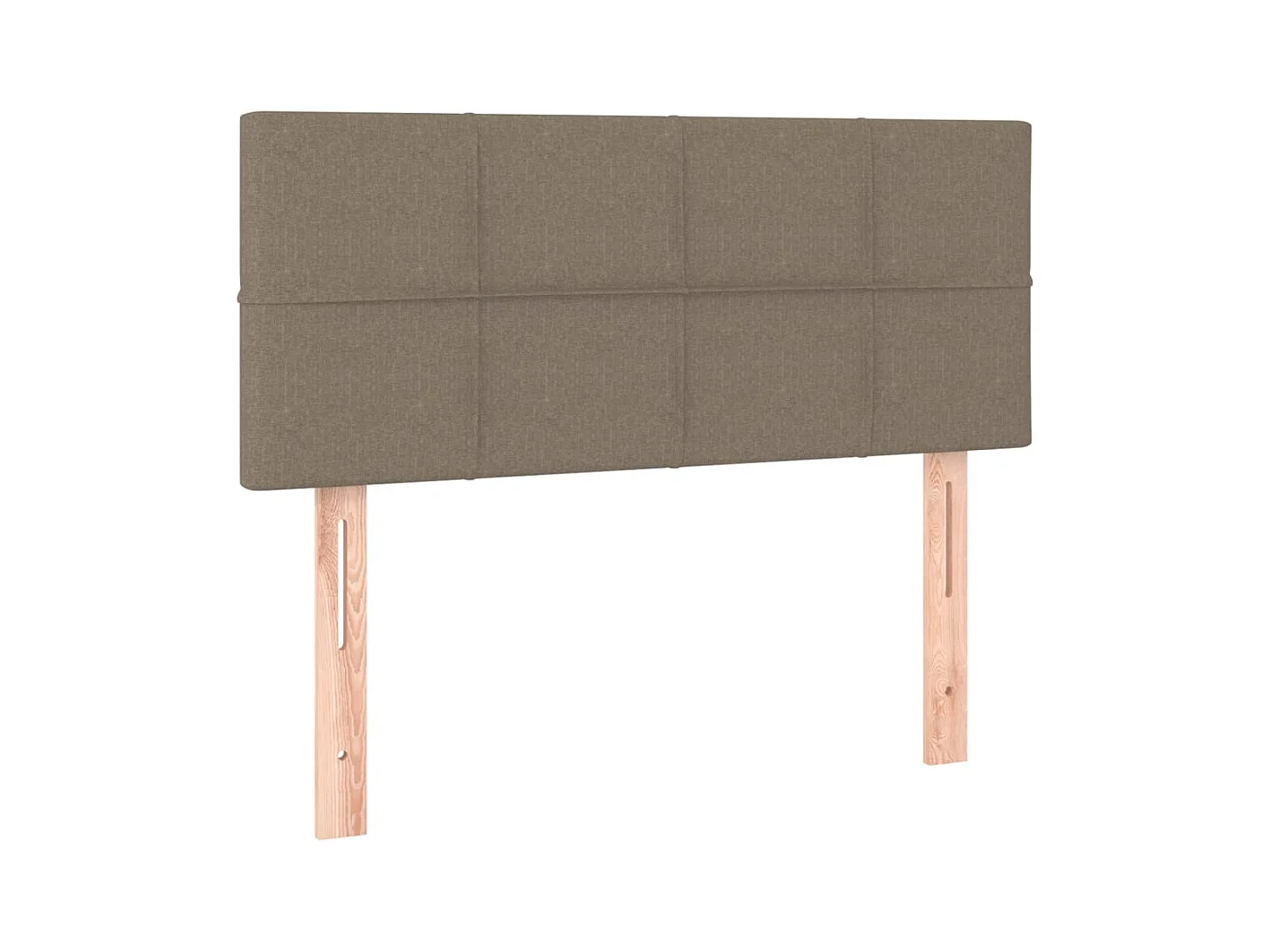 Lit simple-Lit adulte-Sommier à lattes de lit avec matelas Taupe 90x190 cm Tissu
