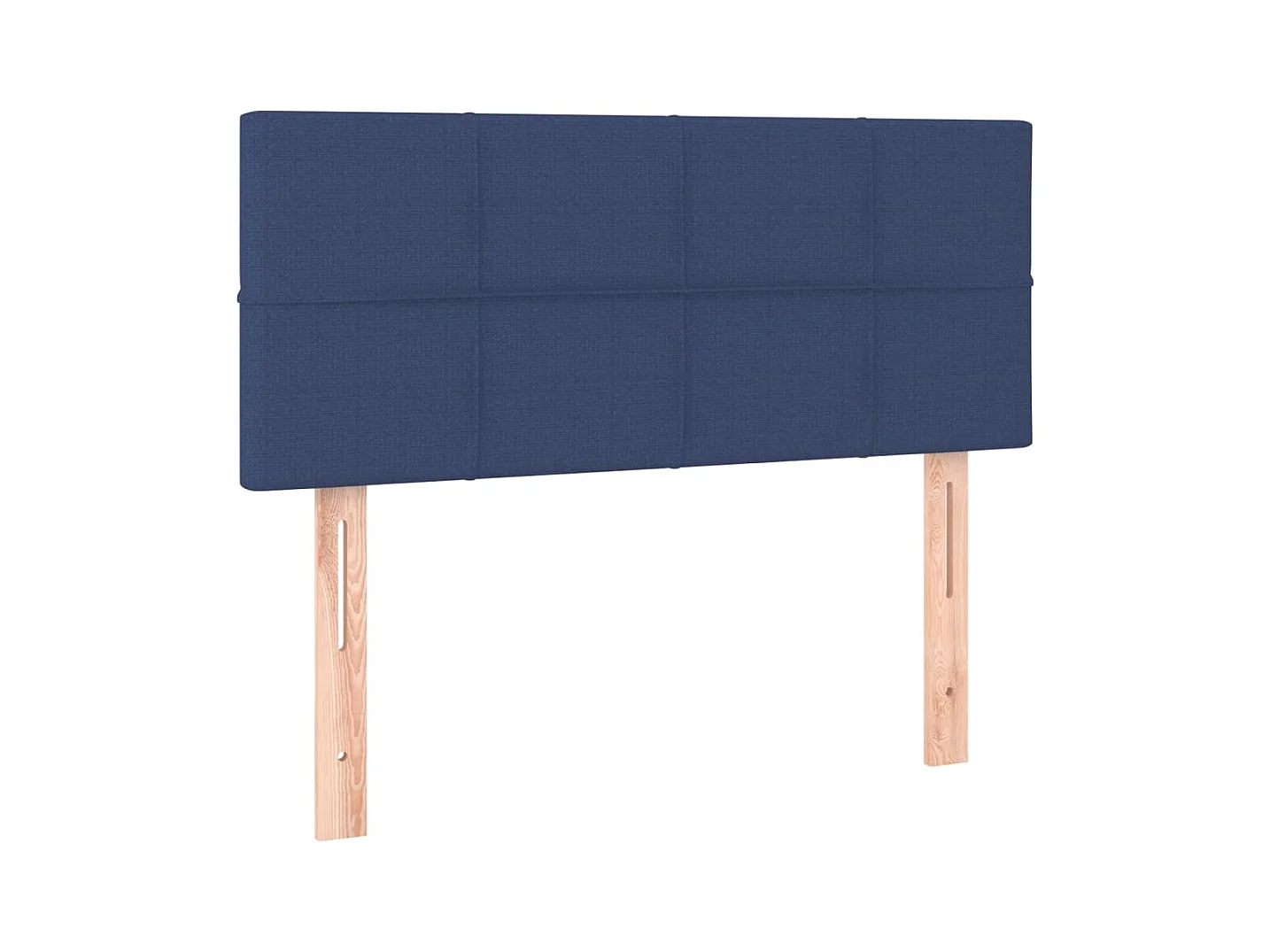 Lit simlpe-Sommier à lattes de lit avec matelas Bleu 90x200 cm Tissu