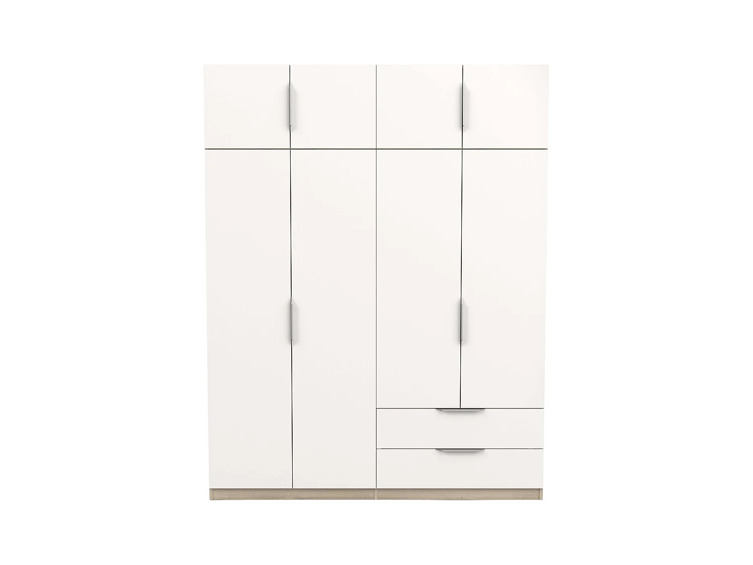 Armario Grande Ghost 8P 2C Blanco/Roble Kronberg 203x158x51 cm
